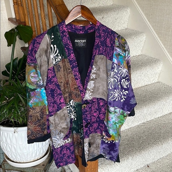 Asiacraft Textules Bohemian Multicolor Patchwork Women's Jacket - Picture 1 of 15